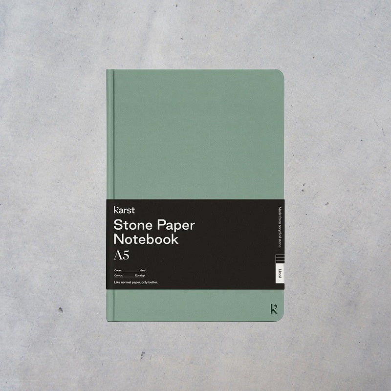 Stone Paper Notebook: A5 Lined Hardcover - Eucalypt