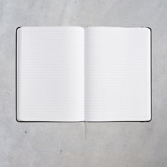 Stone Paper Notebook: A5 Lined Hardcover - Black