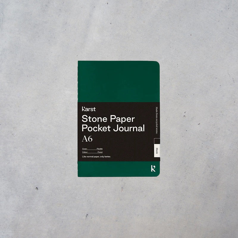 Stone Paper Pocket Journal: A6 Blank Softcover - Forest