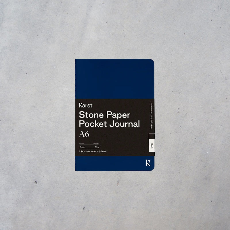 Stone Paper Pocket Journal: A6 Blank Softcover - Navy – MASS MoCA