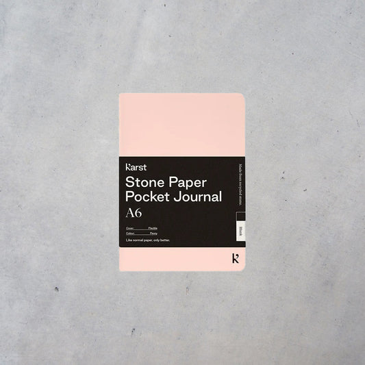 Stone Paper Pocket Journal: A6 Blank Softcover - Peony