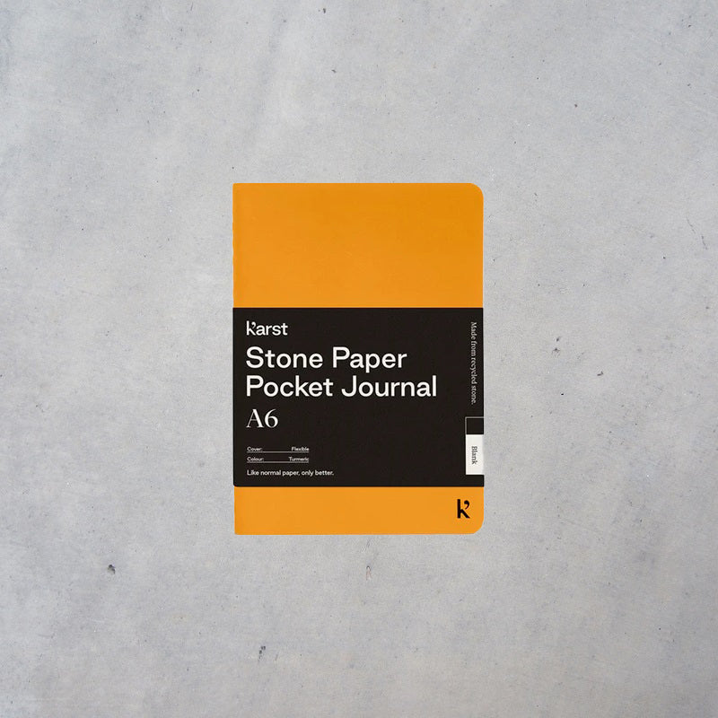 Stone Paper Pocket Journal: A6 Blank Softcover - Turmeric