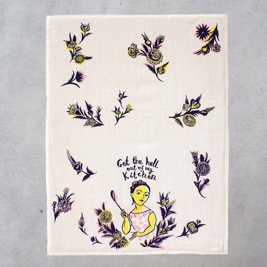Printed Dish Towel: Get the Hell Out of My Kitchen