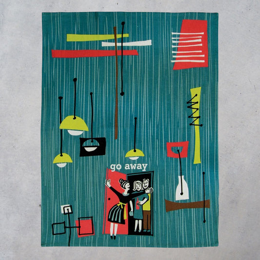 Printed Dish Towel: Go Away