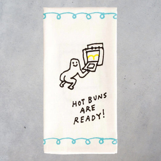 Printed Dish Towel: Hot Buns Are Ready