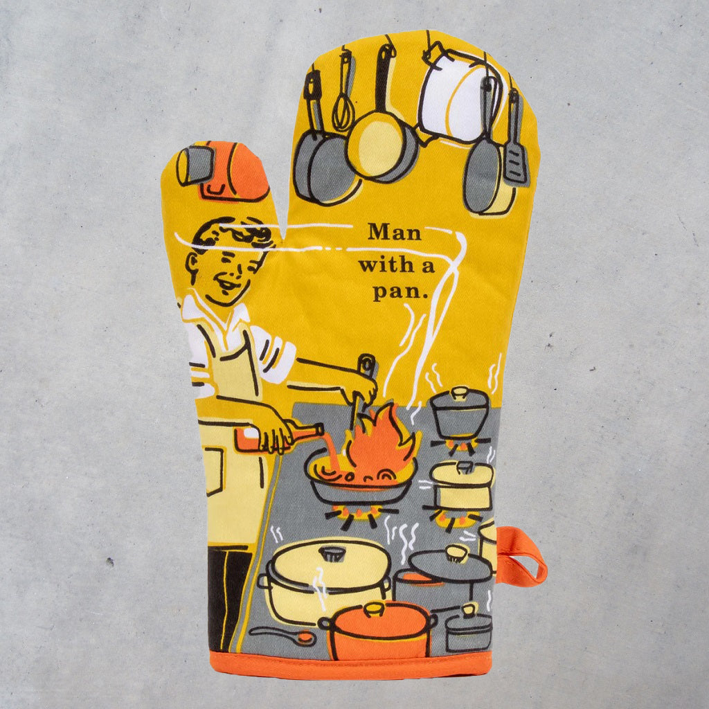 Oven Mitt: Man With a Pan