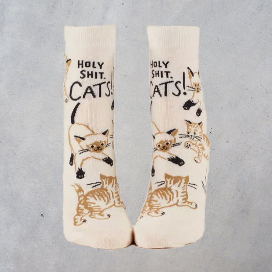 Women's Ankle Socks: Holy Shit. Cats!