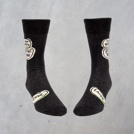 Men's Crew Socks: I am Going to Get Shit Done... Later.