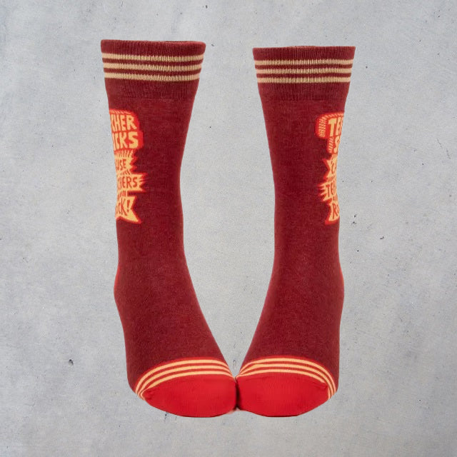 Men's Crew Socks: Teacher Socks 'Cause Teachers Rock!