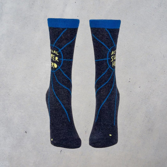 Women's Crew Socks: Actual Superhero