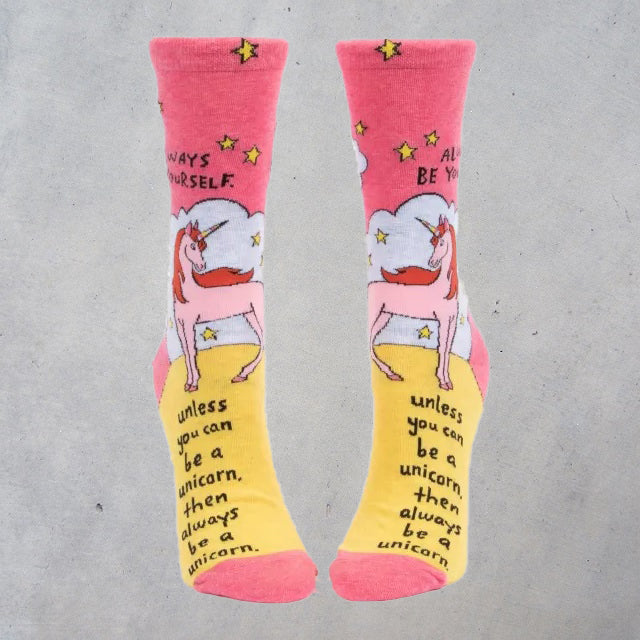 Women's Crew Socks: Always Be a Unicorn