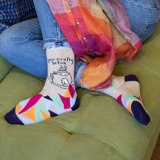 Women's Crew Socks: You Crafty Bitch