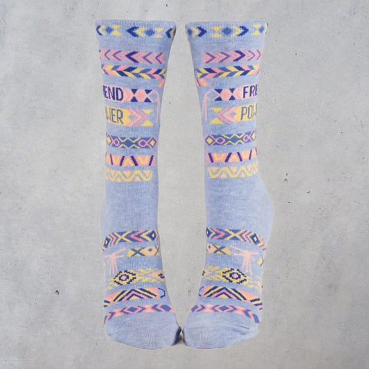 Women's Crew Socks: Friend Power