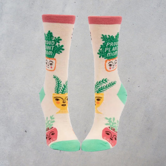 Women's Crew Socks: Proud Plant Mom