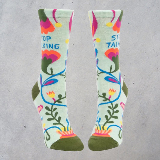 Women's Crew Socks: Stop Talking