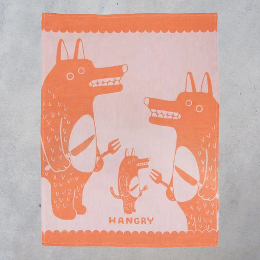 Woven Dish Towel: Hangry
