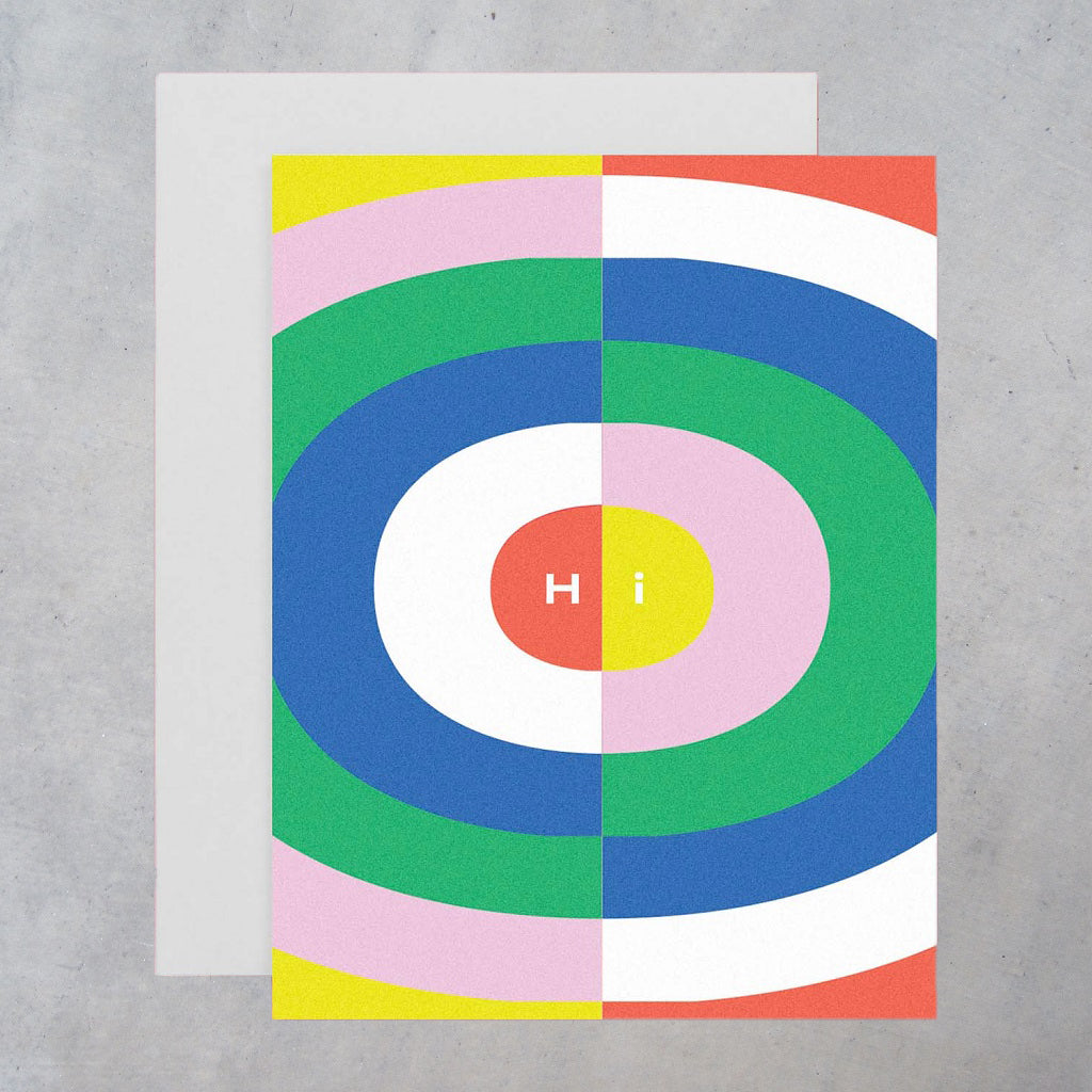 Greeting Card: Circles in Circles Hi