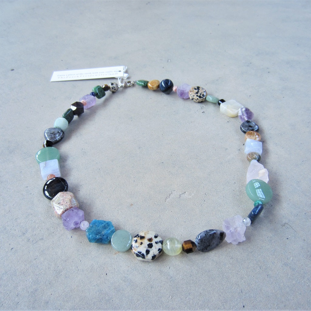 One of a Kind Multi Stone Crystal Collection Necklace