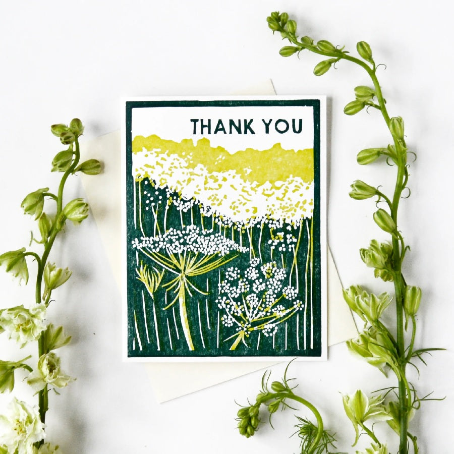 Greeting Card: Thank You (Queen Ann's Lace)