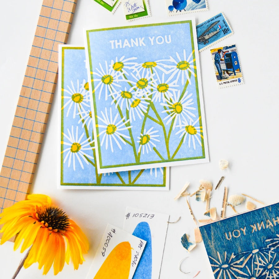 Greeting Card: Thank You Daisies