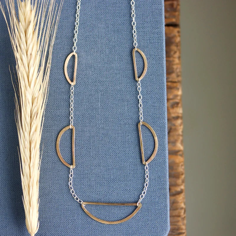 Charlotte Necklace in Mixed Metals