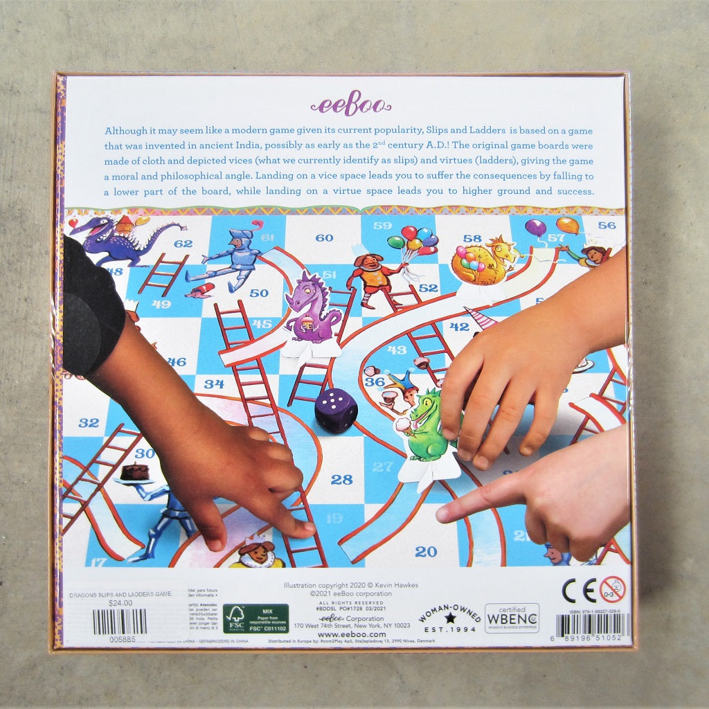 Dragons Slips and Ladders Board Game