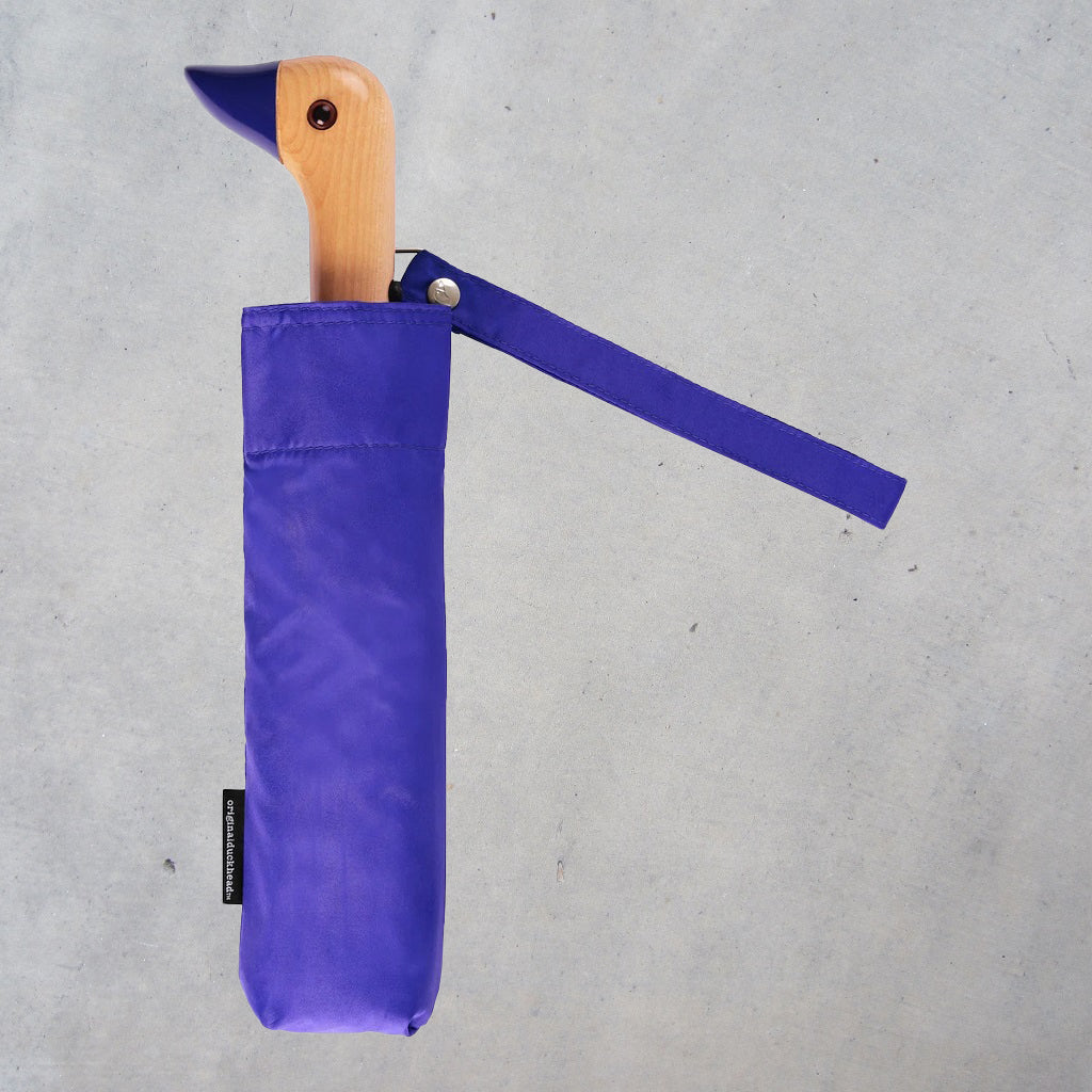 Royal Blue Compact Duck Umbrella