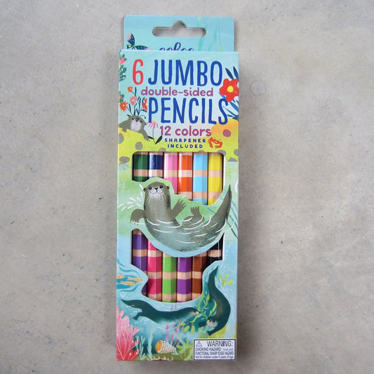 Colored Pencils: 6 Jumbo Otter Double-Sided