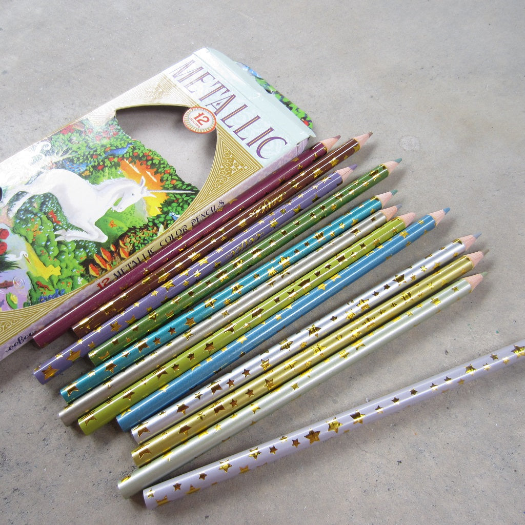 Colored Pencils: 12 Unicorn Metallic