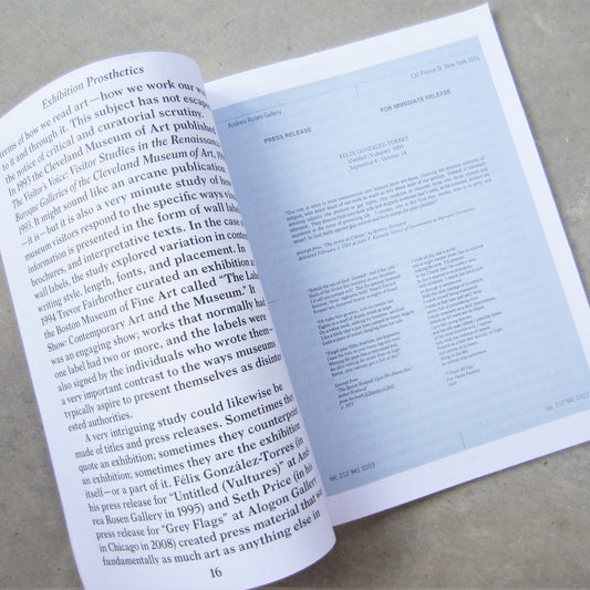 Exhibition Prosthetics by Joseph Grigely