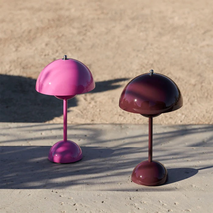 Flowerpot Portable Table Lamp: Tangy Pink