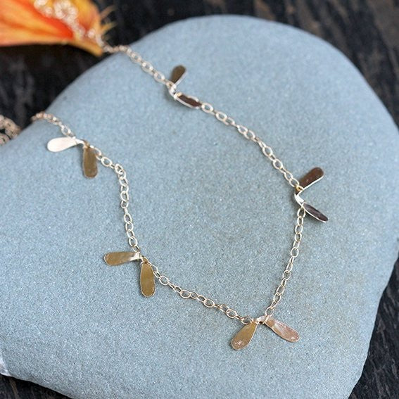 Flutter Necklace in Mixed Metals