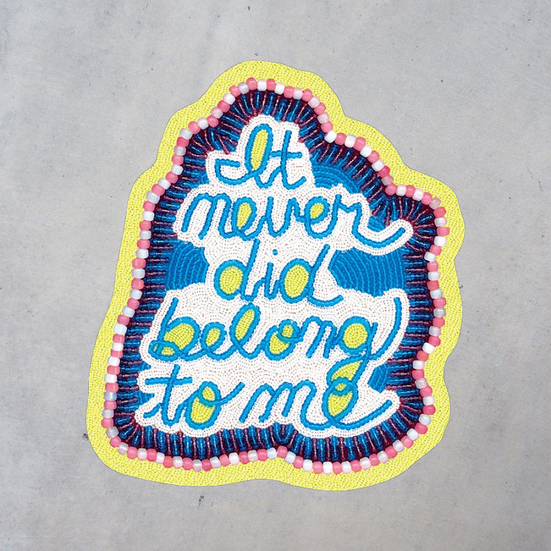 Jeffrey Gibson Sticker: It never did belong to me