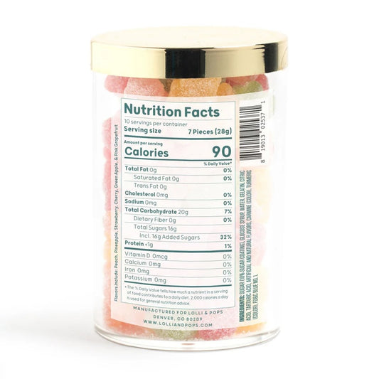 Sour Six Medium Gummy Bears Tube