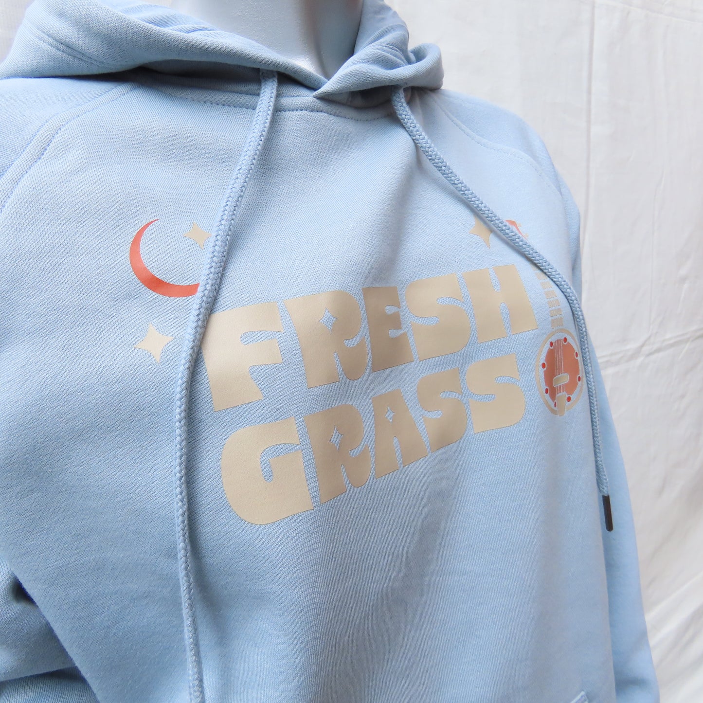FreshGrass Hoodie: Light Blue with Banjo