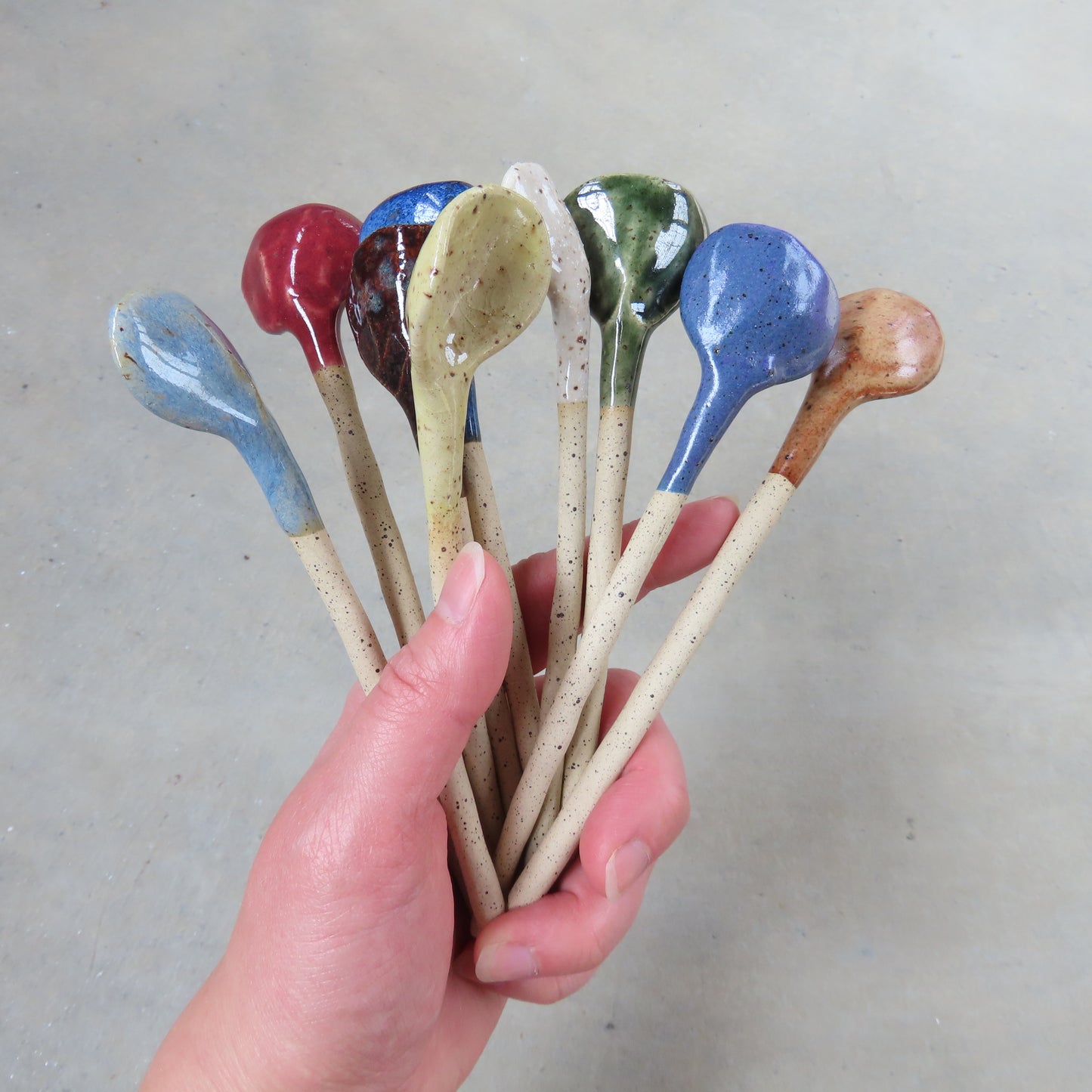 Handmade Ceramic Spoon: Sea Green
