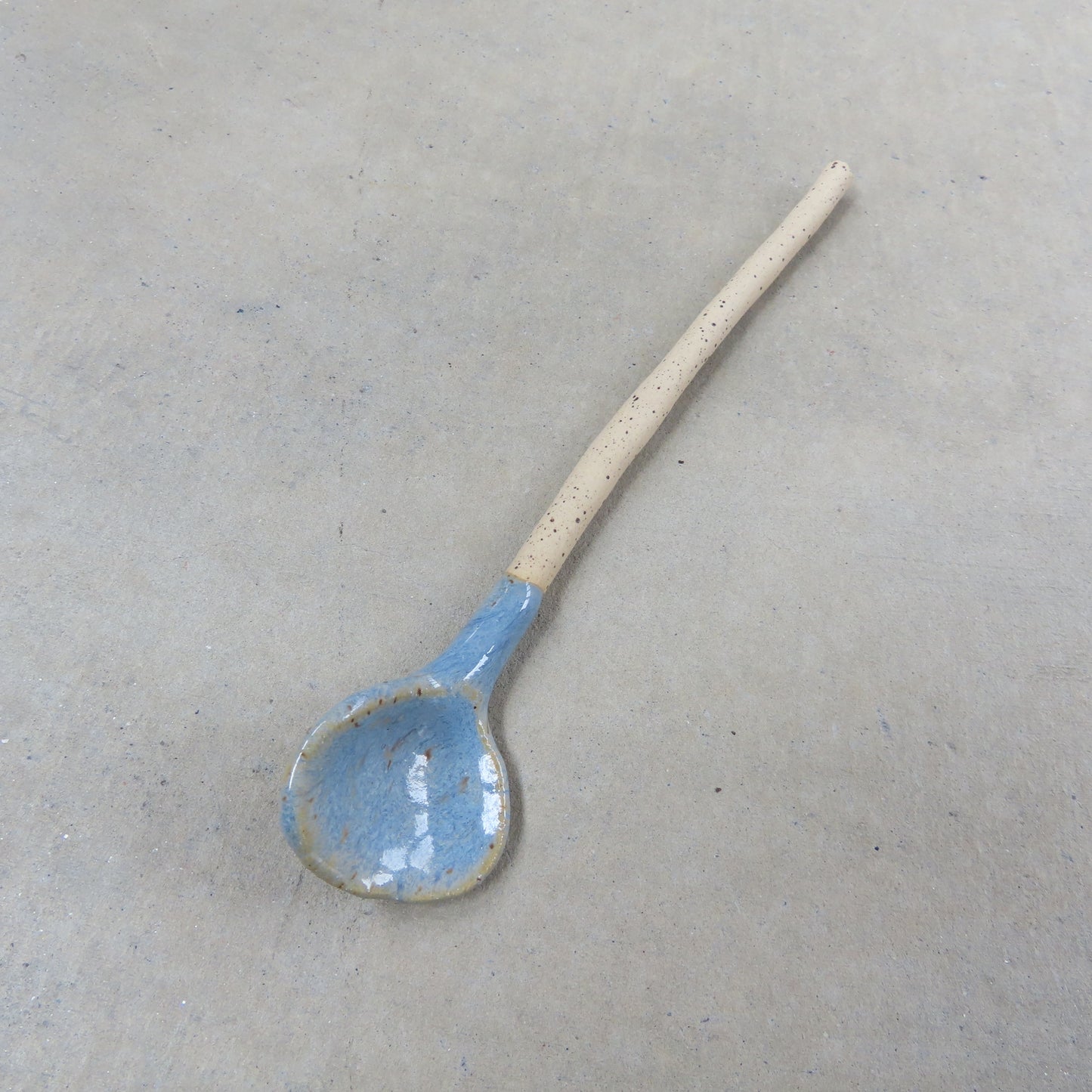 Handmade Ceramic Spoon: Light Blue