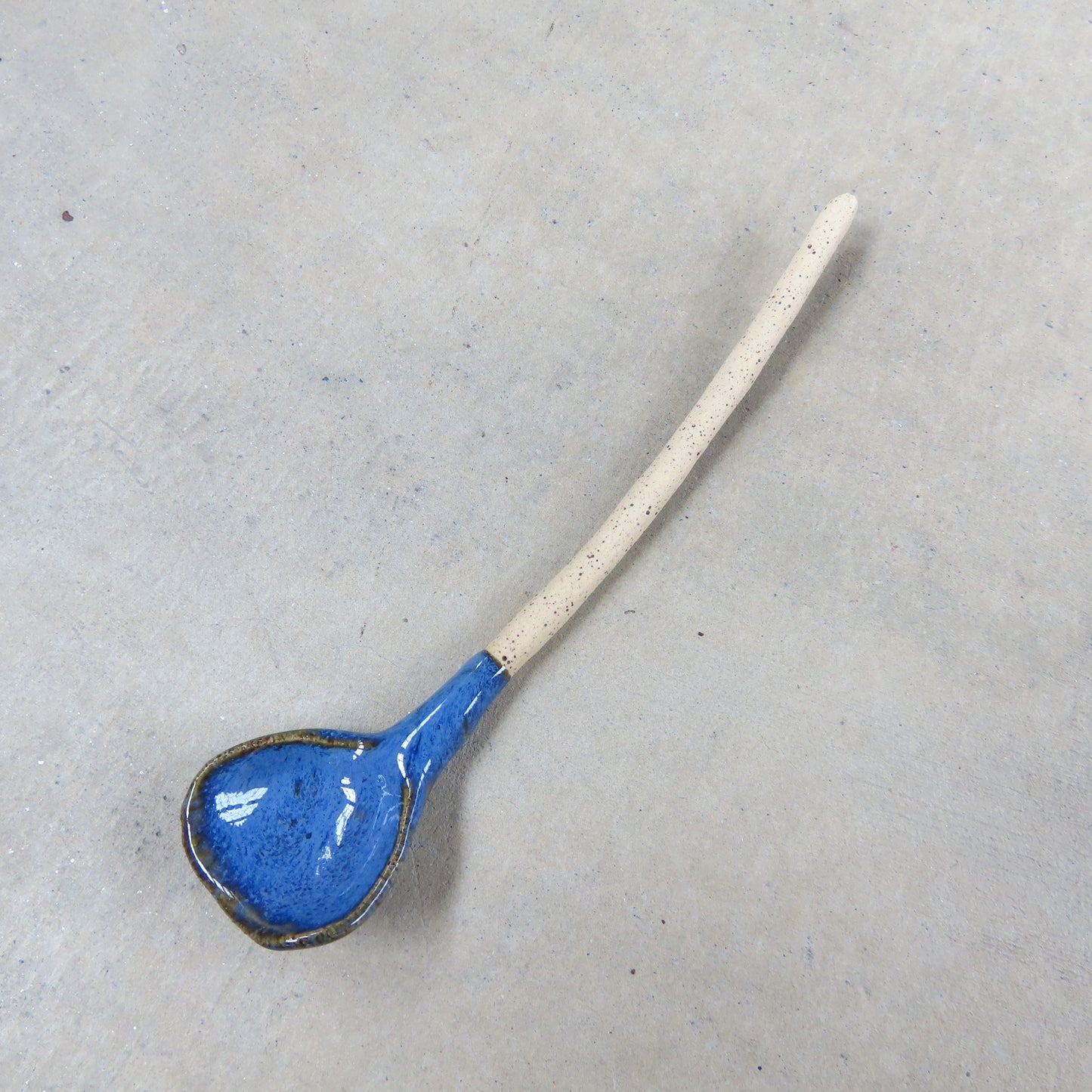 Handmade Ceramic Spoon: Cobalt Blue