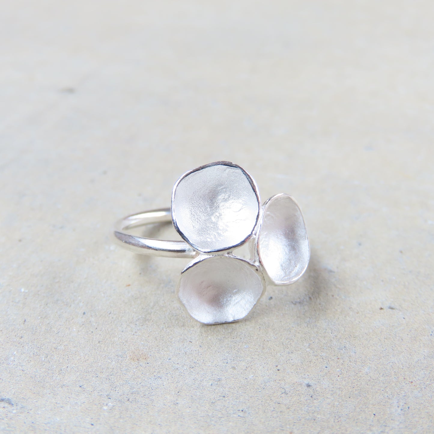 Tri Pod Ring in Sterling Silver