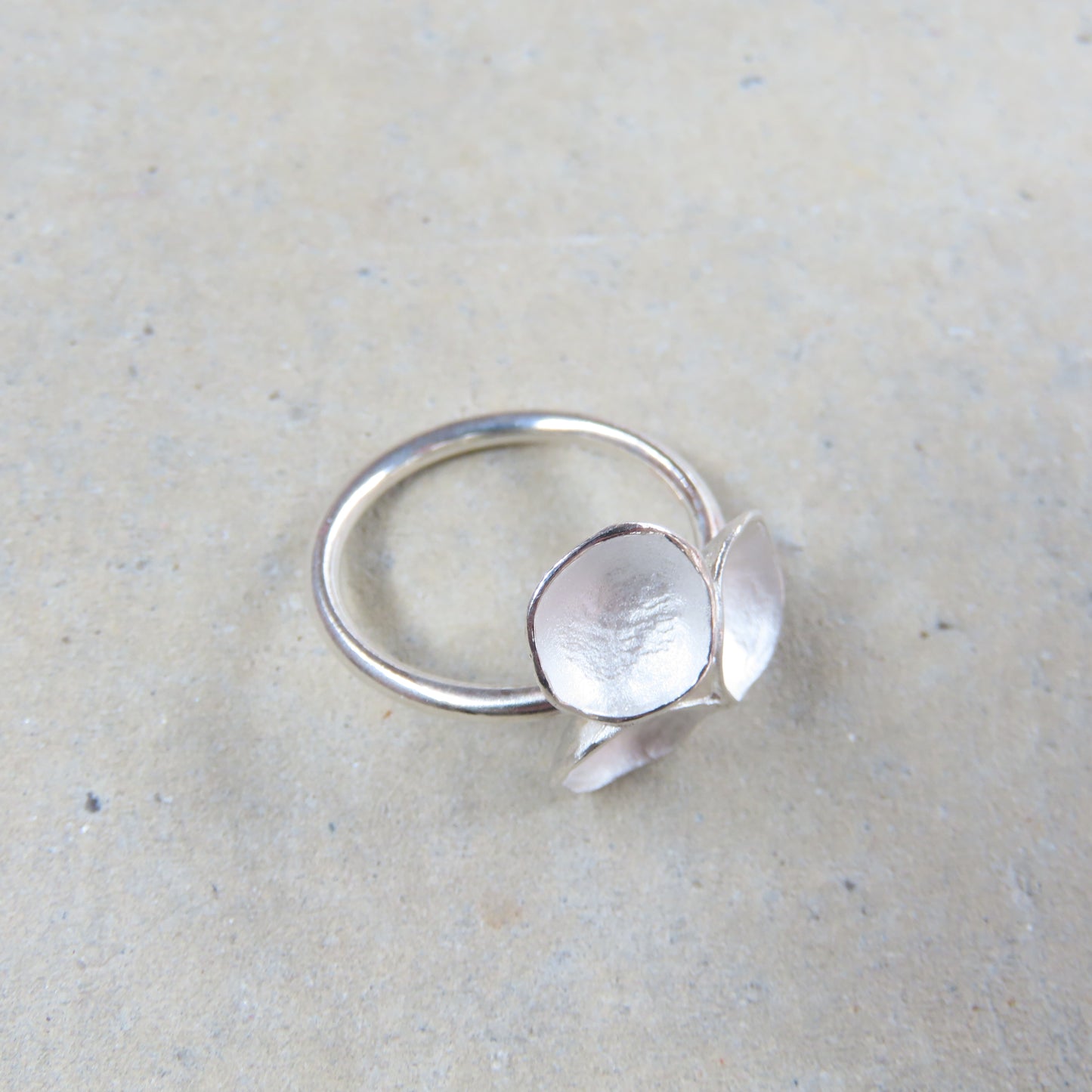 Tri Pod Ring in Sterling Silver
