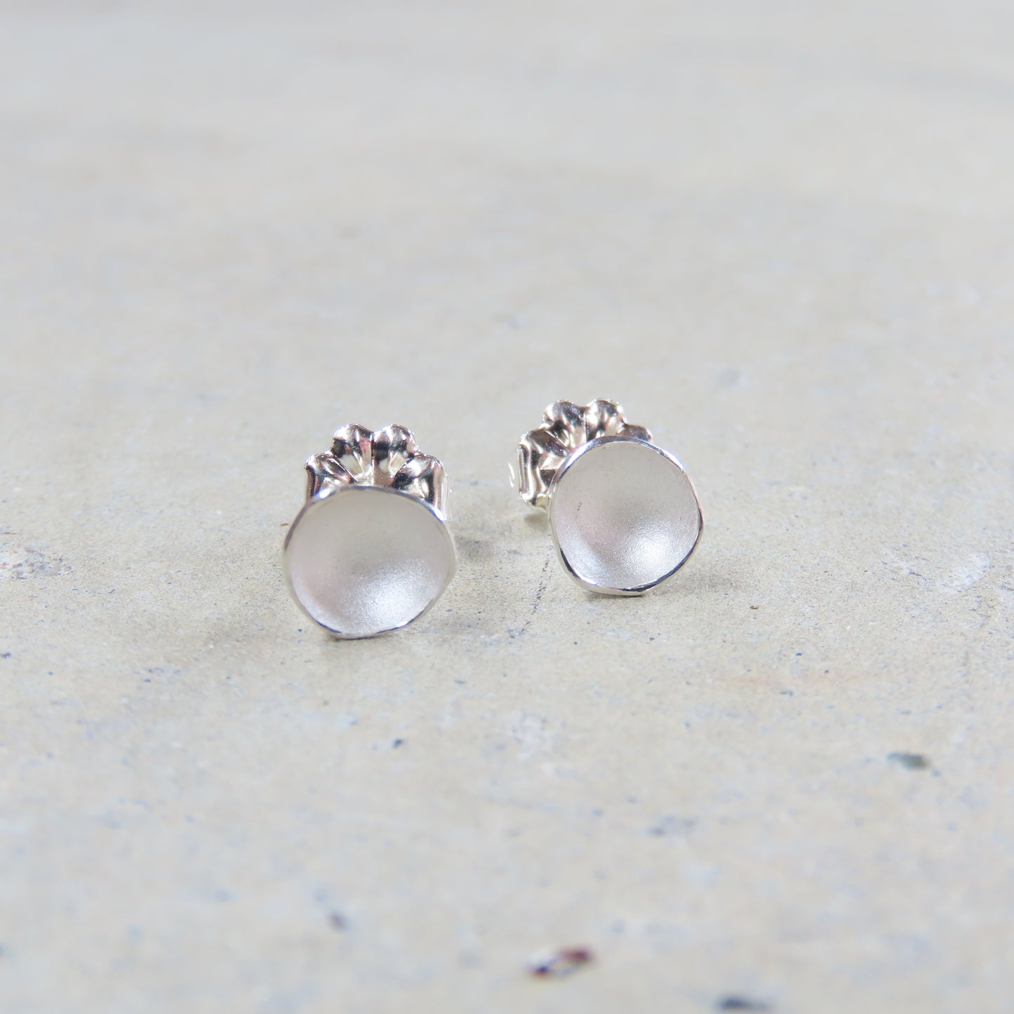 Single Pod Stud Earrings in Sterling Silver