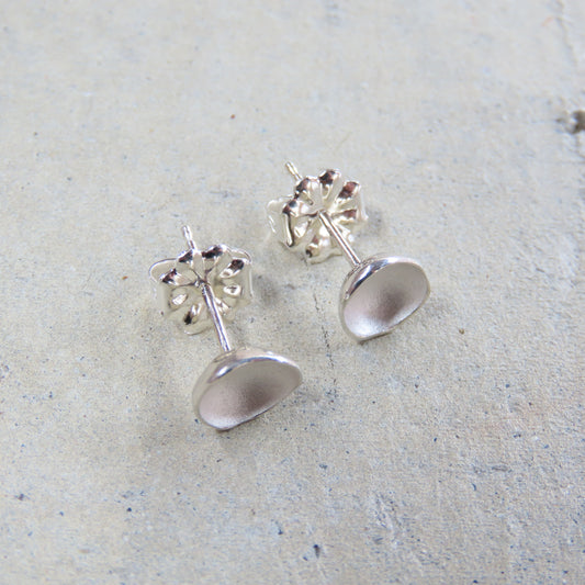 Single Pod Stud Earrings in Sterling Silver