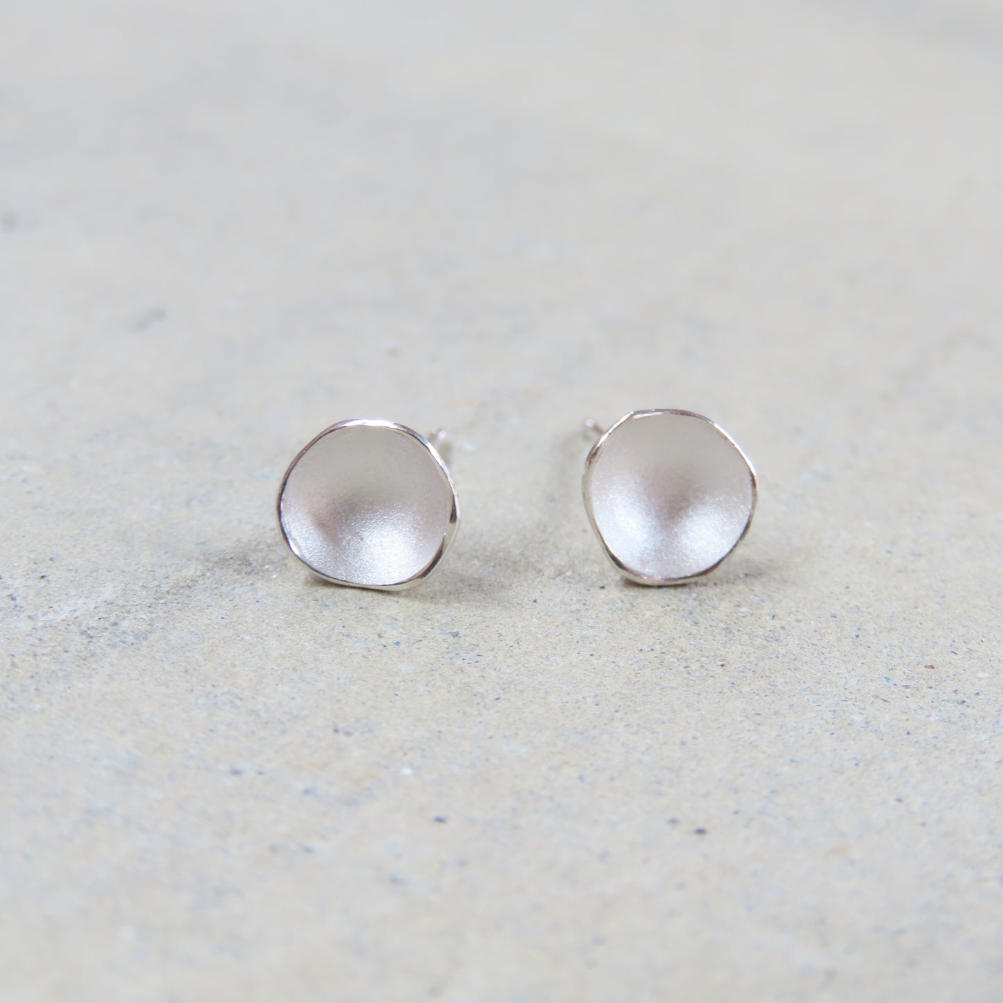 Single Pod Stud Earrings in Sterling Silver