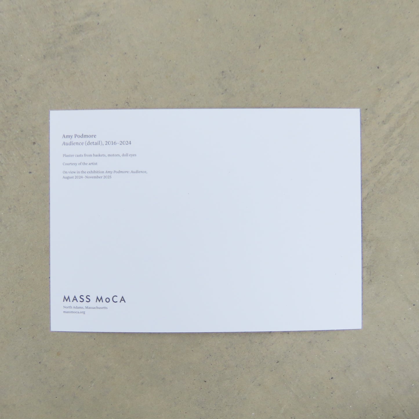 Postcard: Amy Podmore - Audience (detail)