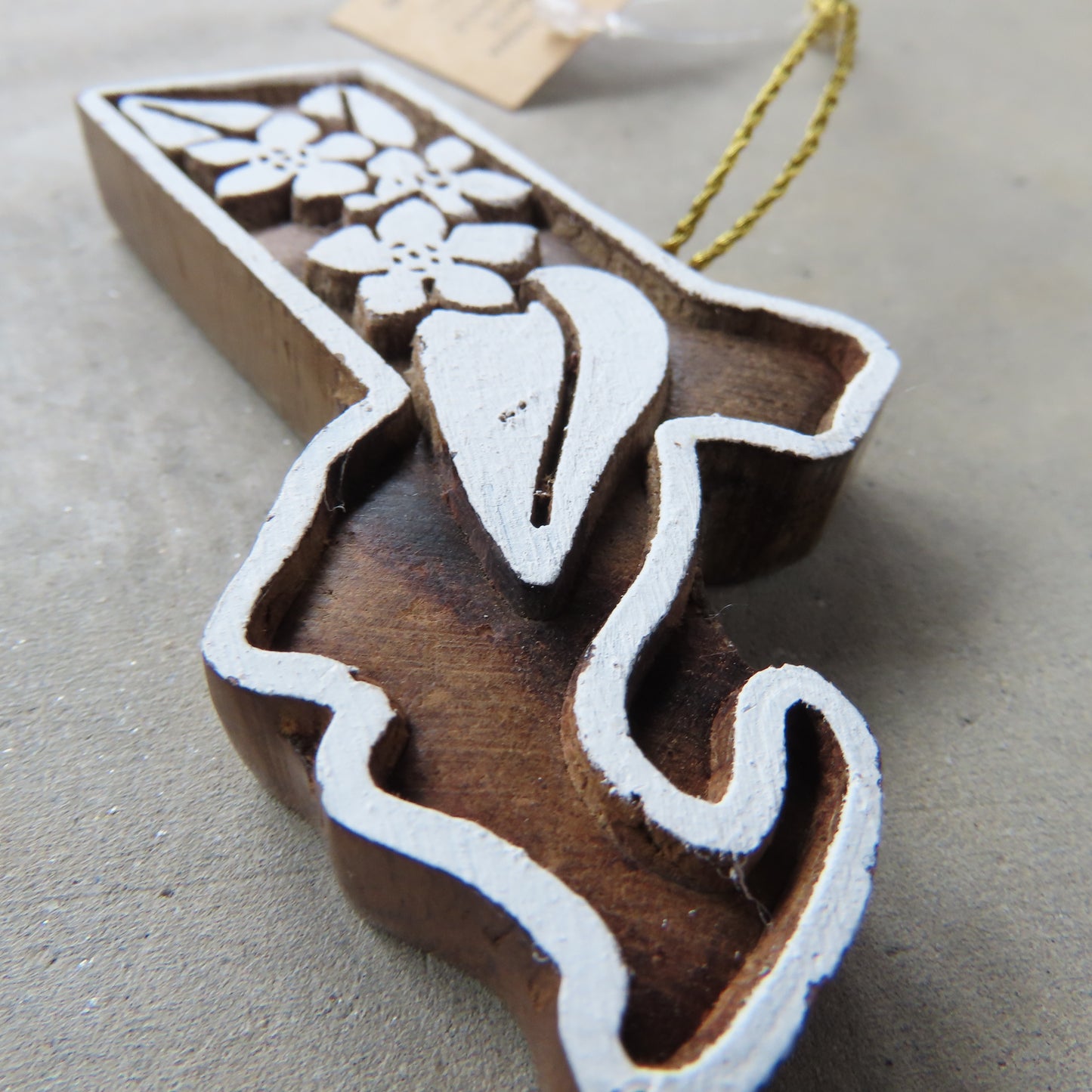 Wooden Holiday Ornament: Massachusetts State
