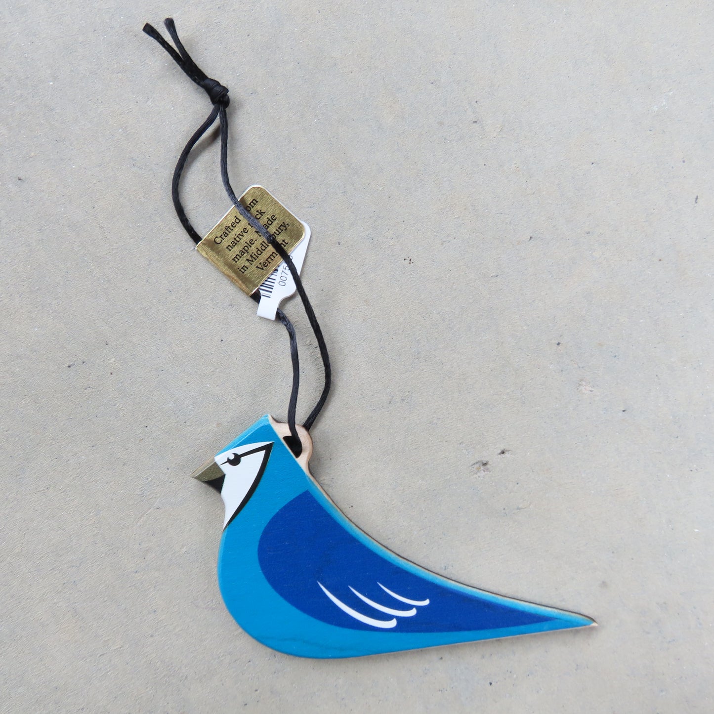 Wooden Holiday Ornament: Blue Jay