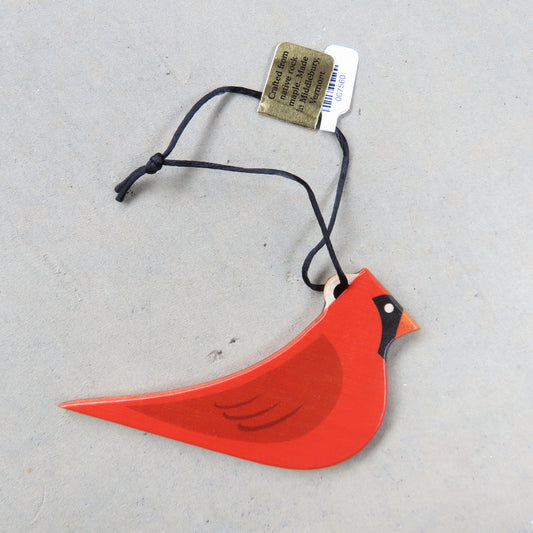 Wooden Holiday Ornament: Cardinal