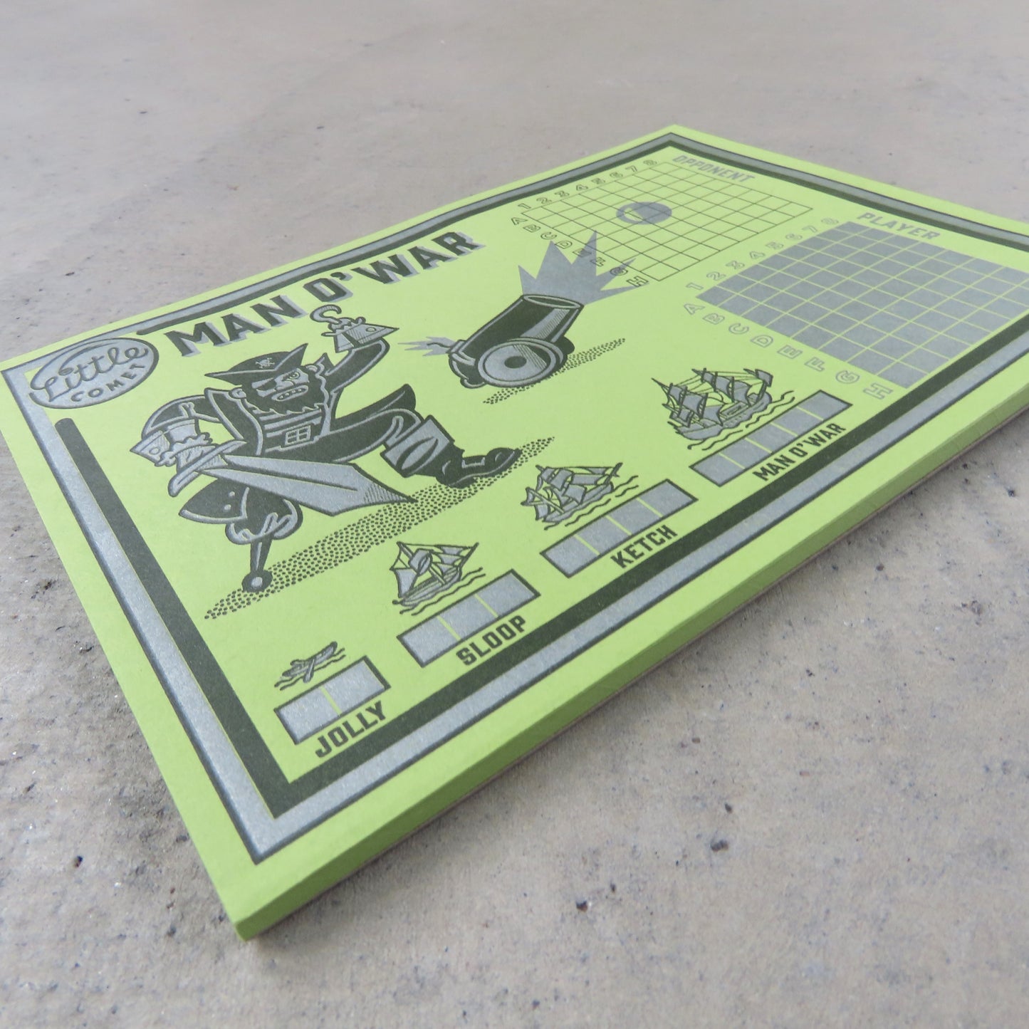 Letterpress Paper Game: Man O' War