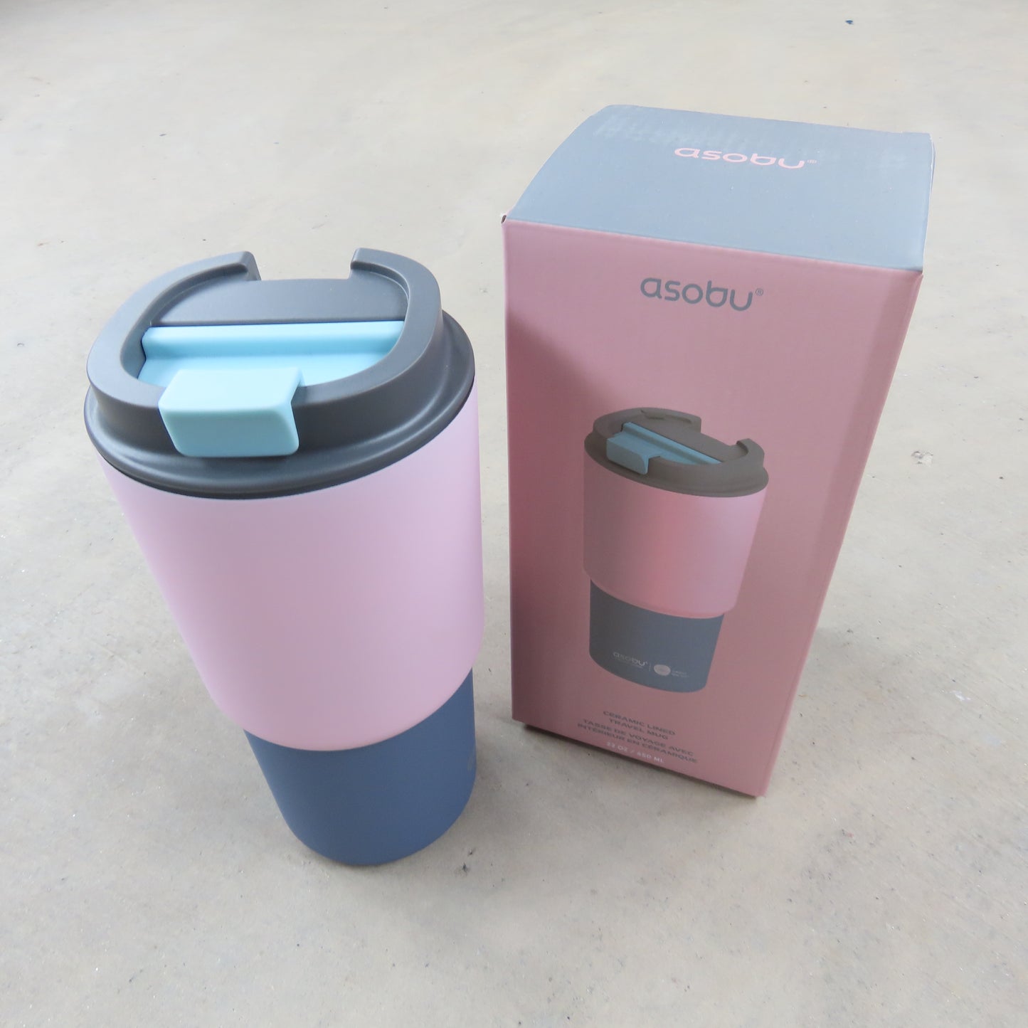 22oz Travel Mug: Pastel Pink Two Tone