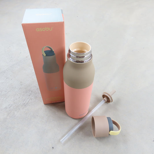 Water Bottle: Pastel Peach Two Tone